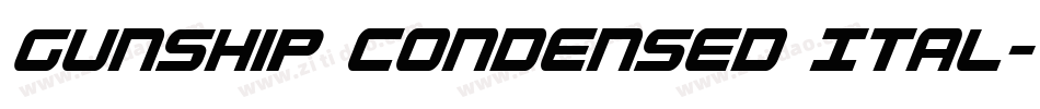 Gunship Condensed Ital字体转换